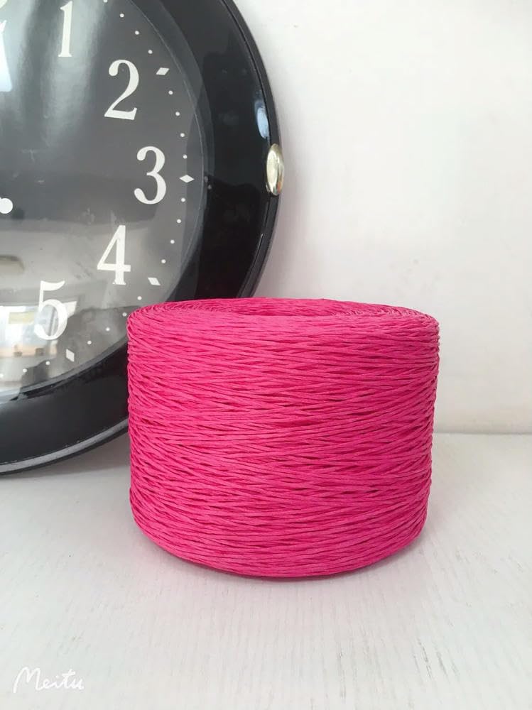 VIXDA 460g Summer Raffia Yarn for Hand Knitted Straw Hats Shoes Placemats Bag Wrapping Decoration Rug Ties Packaging DIY Plain Thread
