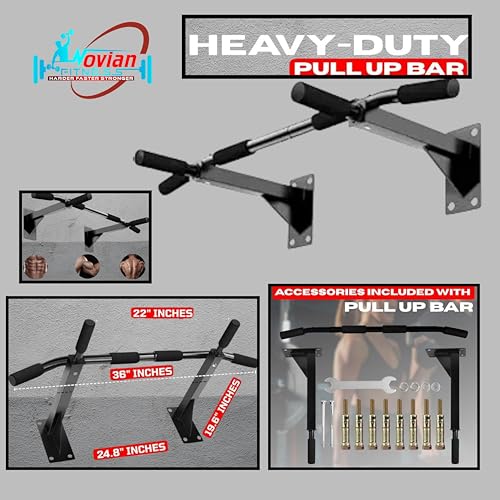 Image of 20 in 1 Home Gym Bench set, Adjustable Workout Gym Bench with Pull-Up Bar | Incline, Decline & Flat Adjustable Bench with Leather Seat, Hand Gripper & Fitness Accessories | 250KG Capacity | Black, Brown & Red