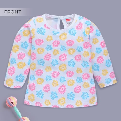 Image of LuvLap Baby Girls 100% Cotton Full Sleeve Girls Top, Pack of 02