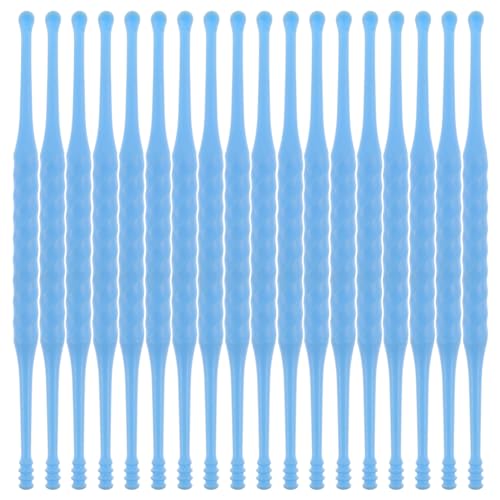 Healifty 30Pcs Ear Picks Ear Wax Removal Cleaner Ear Scoop Plastic Ear Cleaning Spoon Curette Kit for Ear Care 9X0.4X0.4CM