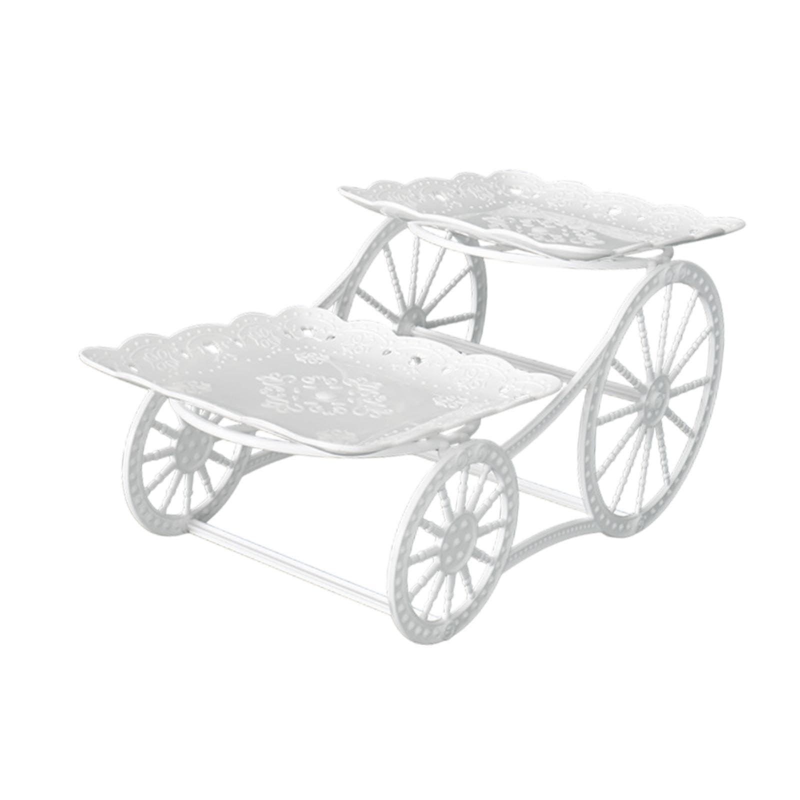 POXZSFX Beautiful Dessert Salad Snack Trays Pastry Serving Stand Utilizing During Birthday Parties Or Baby Showers Fruit Plate Holder Dessert Carriage Cupcake