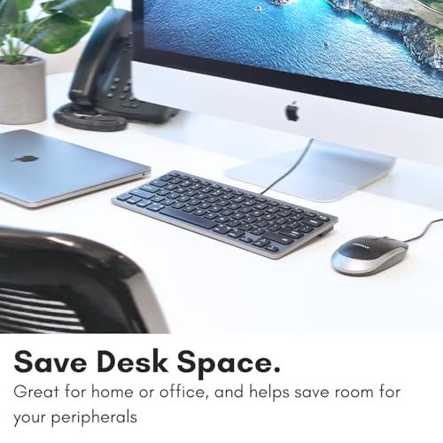 Macally SLIMKEYCSG Small Usb Wired Keyboard thumb #1