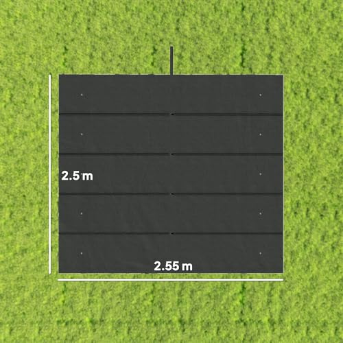 Outsunny Tetto Per Gazebo Pergola Con 10 Fori Di Drenaggio, Telo Di Ricambio Per Gazebo In Poliestere Traspirante, Solo Copertura, 250X255 Cm, Per Pergola Da Giardino 3X3M, Grigio Scuro - 3