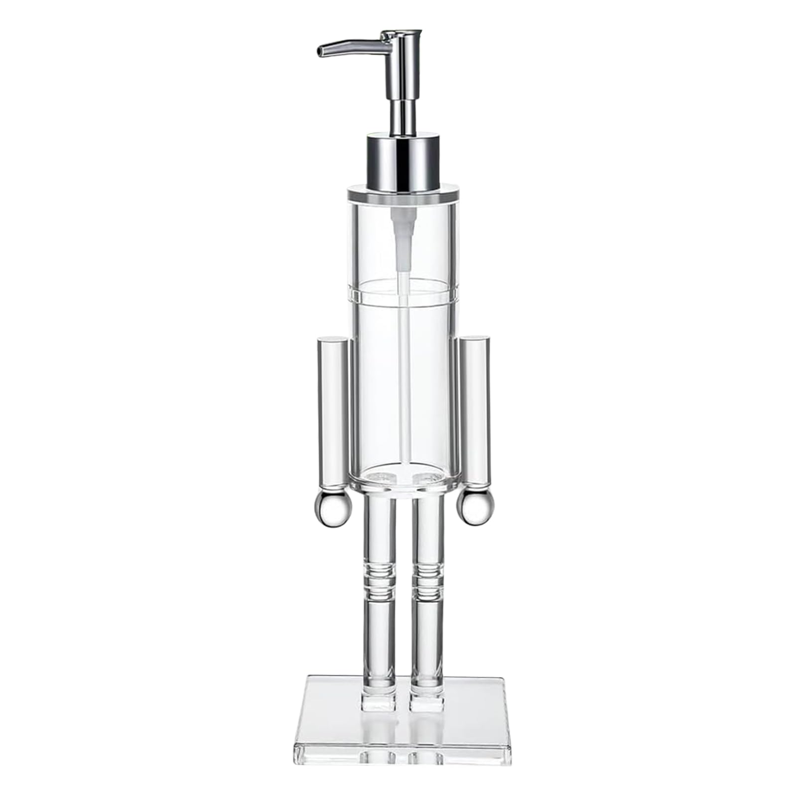 Christmas Nutcracker Soap Dispenser Clear Lotion Container Christmas Decorations (1PCS)