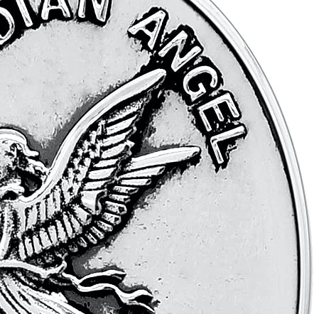 VENICEBEE® Guardian Angel Solid 925 Sterling Silver Pendant Protect Me Medal Protection Charm Beautiful Necklace + Velvet Pouch, Polishing Cloth - Fine Gift3