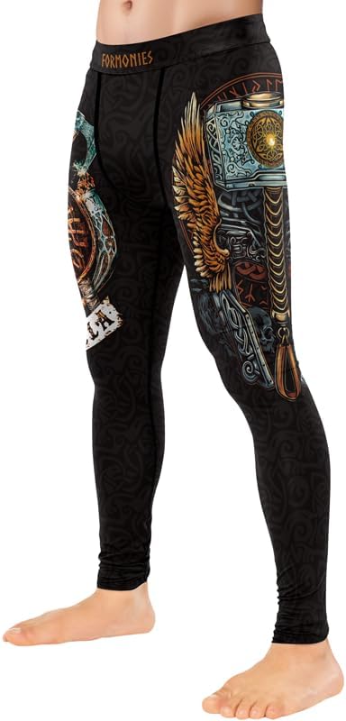 Viking Men's Compression Spats BJJ Men Tights for Working Out Training MMA Jiu Jitsu Grappling