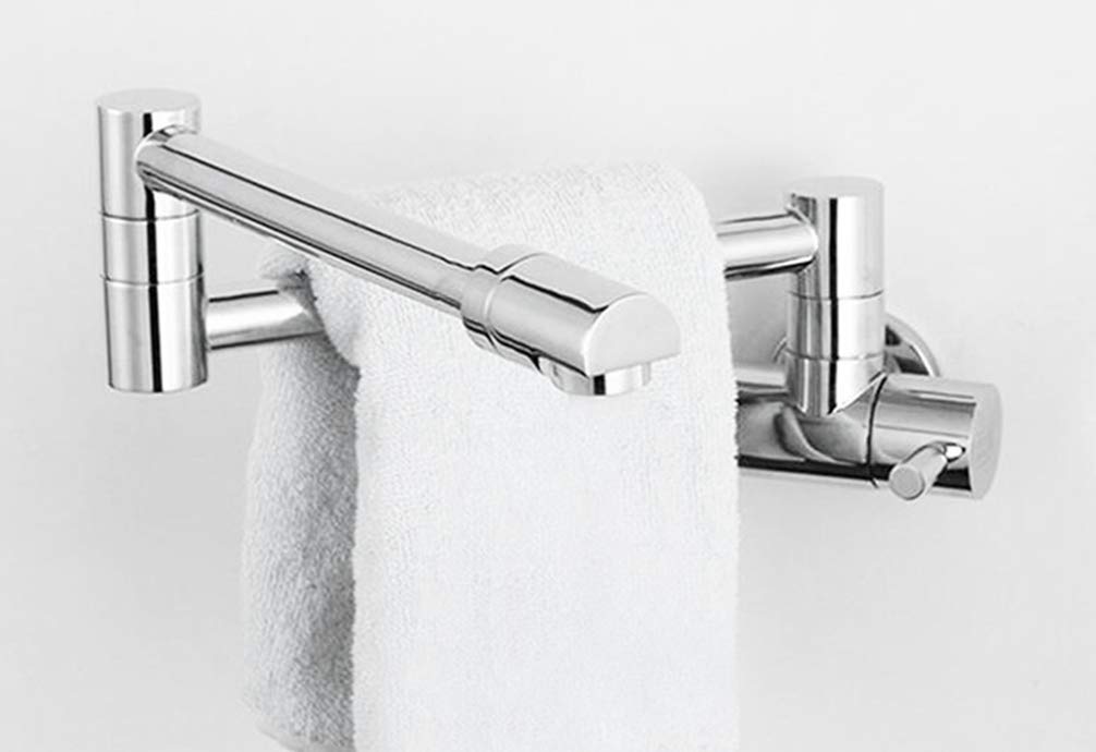 Copper Sink Chrome Kitchen Faucet Single Cold Water Tap Wall