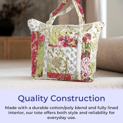 Bolso Tote Floral acolchado con cierre superior para mujer miniatura 5