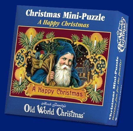 1999 Merck's Family Old World Christmas A Happy Christmas Mini-Puzzle - Over 100 pieces by Merck Family's
