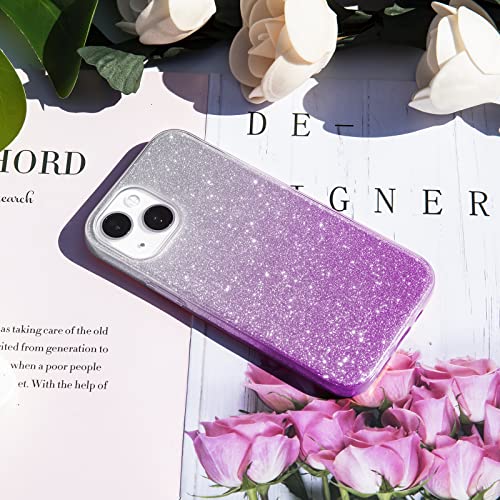 MATEPROX Compatible with iPhone 14 Plus Case Bling Sparkle Cute Girls Women Protective Cases Cover for iPhone 14 Plus 6.7" 2022 (Gradient Purple) - image 4