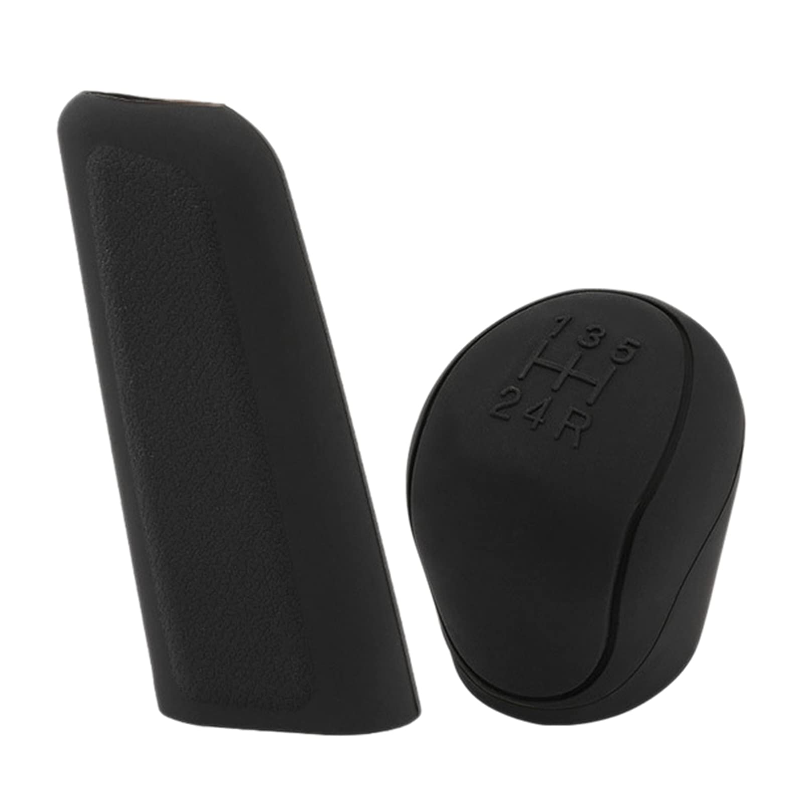 Silicone Shift Knob Cover and Handbrake Cover Kit, Universal Car Gear Shift Knob Cover Handbrake Covers,Non-Slip Wear-Resistant Gear Lever Protector,Automobile Interior Parts Protective Sleeve