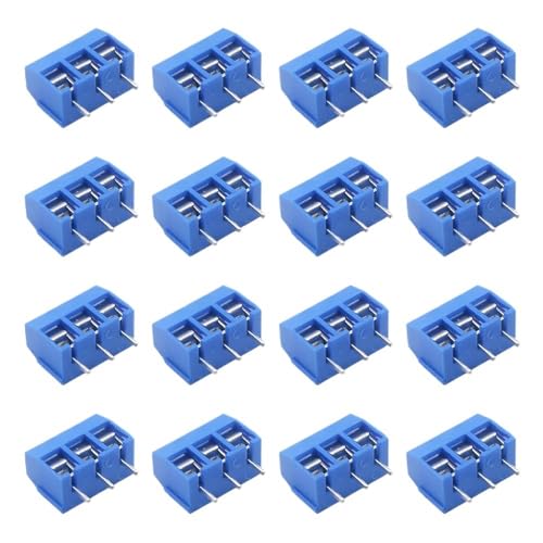 Connecteurs borniers PCB résoud vos pannes de câblage pas 5,0 mm KF301 3P à vis bleus x10