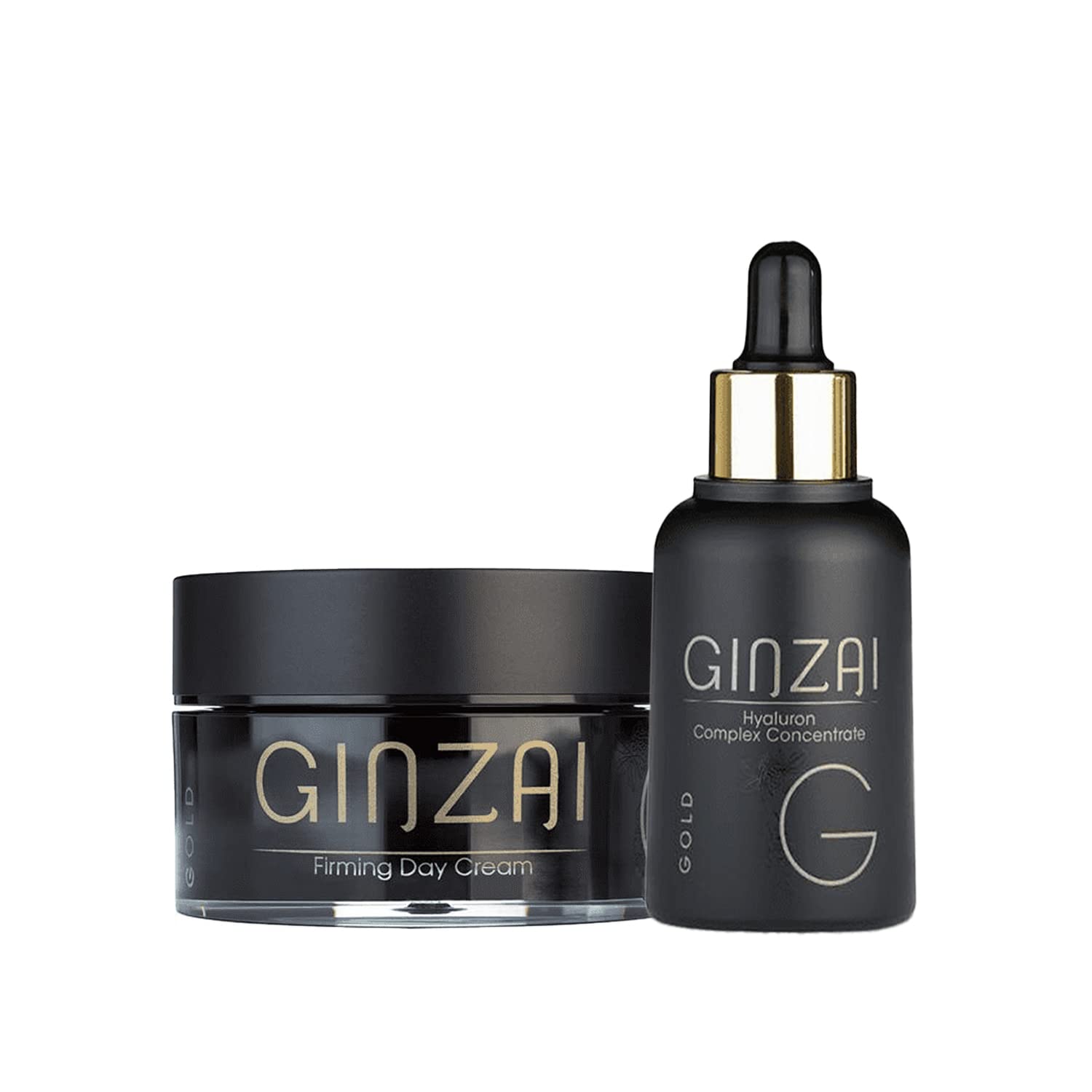 Hyaluron Serum 30ml & straffende Tagescreme 50ml im Set mit Ginseng – Gesichtspflege und Anti Aging Hyaluron Konzentrat, Feuchtigkeitsspendende Gesichtscreme, Gesichtspflege gegen Falten