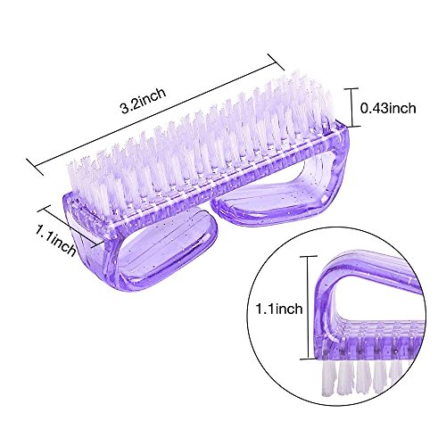 ZAUKY Nail Brushes Soft Remove Dust Nail Art Plastic Cleaning Brush Nail Arts Tools Finger Toe Nail Cleaning Brush Manicure Pedicure Scrubbing Cleaner for Dead Skin for Men and... - Image 5