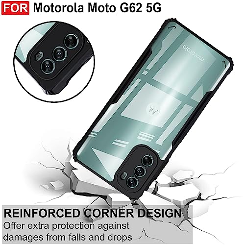 Image of Zapcase Back Case Cover for Motorola Moto G62 5G | Compatible for Motorola Moto G62 5G Back Case Cover | Clear Case for with Camera Protection | (TPU + PC | Matte Black)