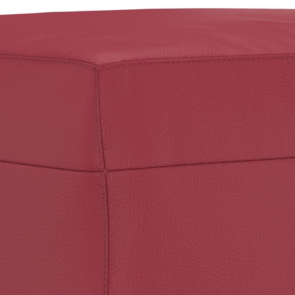 vidaXL Repose-Pied Rouge Bordeaux 70x55x41 cm Similicuir