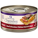 Wellness Core Signature Selects Grain Free Wet Canned Cat Food, Chunky Beef & Chicken, 2.8-Ounce...