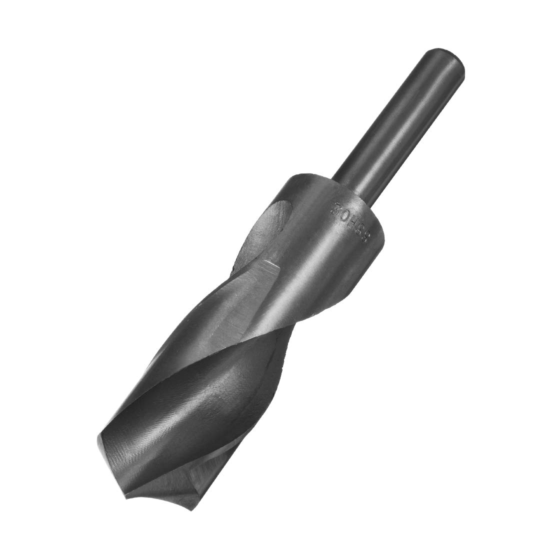 sourcing map Foret Hélicoïdal Mèche à Queue Réduite Tige 30 mm Mèche en Acier Haute Vitesse HSS 9341 Oxyde Noir avec Tige Droite de 1/2 pouce