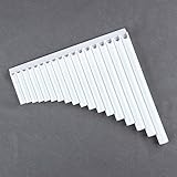 16 Pipes Pan Flute Pan Pipe C Key ABS Plastic Traditional Woodwind Musical Instrument for Beginner a