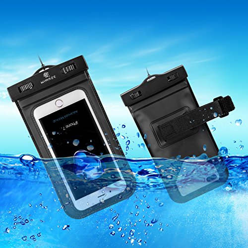 WIMAZE universal water proof cell phone pouch fit for any type of cell phone up to 5.5 inches, 7 inches diagonal