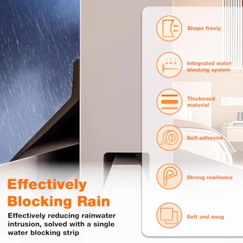 Image of HASTHIP 1M /39 Window Water Stopper Silicone Door Gap Filler SelfAdhesive