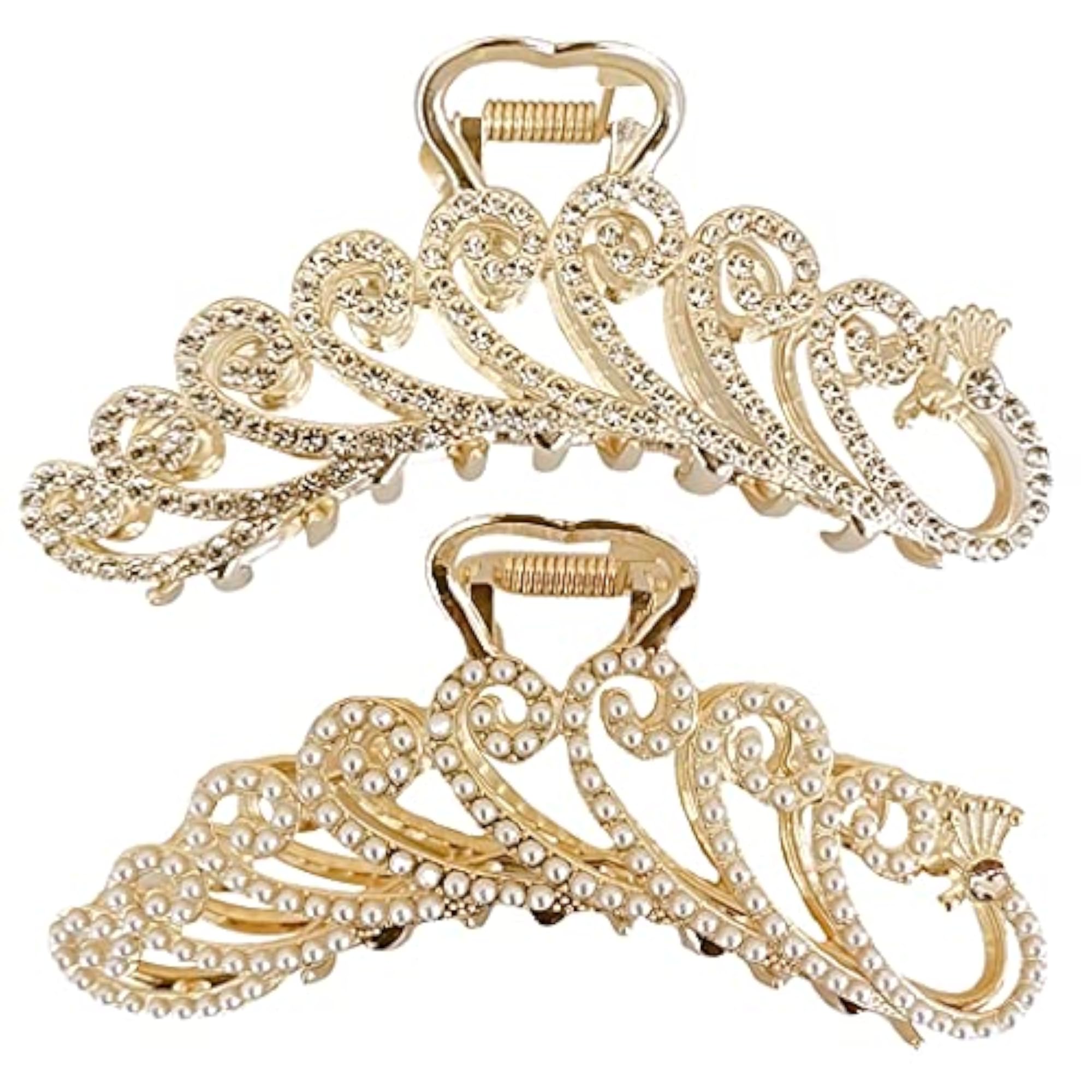Lightweight Strong Tight Shiny Hair Claw Clips 2PCS