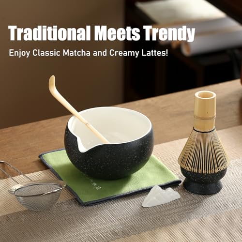 Coolpei Matcha Whisk Set with Ceramic Bowl