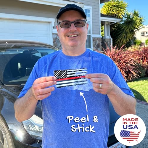 Image of Stickios Firefighter Sticker Thin Red Line - Made in USA