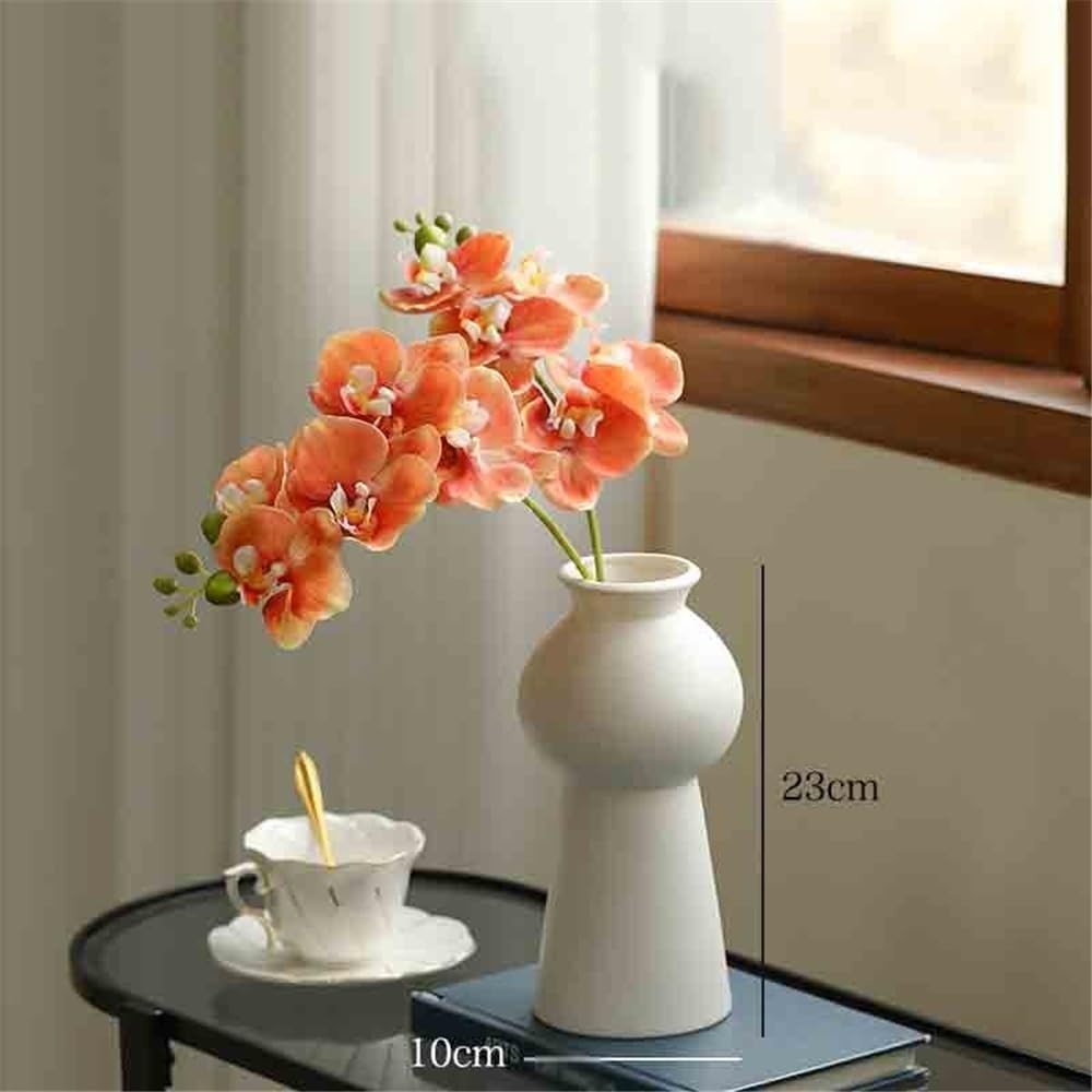 Fleurs artificielles Fleurs artificielles Phalaenopsis à Branches Multiples, Fausses Fleurs Une Seule Branche, Arrangement Floral de Salon, Ornements Bureau