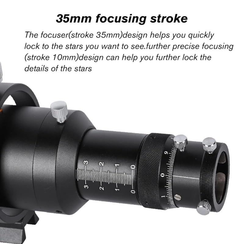 Buscador de alta precisión 60240 de 60mm con doble ajuste helicoidal de 1,25" 5