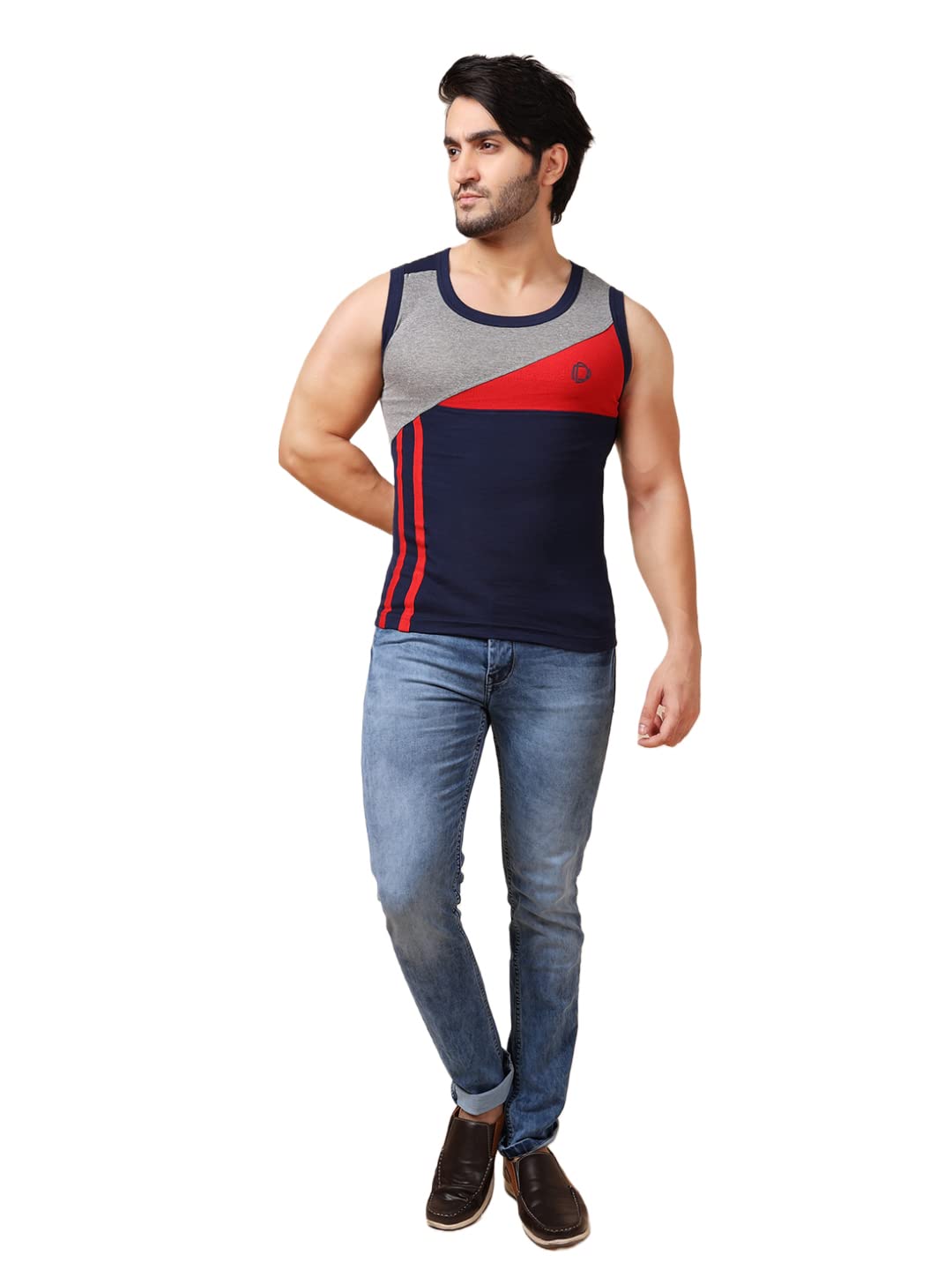 Buy Now Dollar Bigboss Men'S Solid Regular Fit Gym Vest