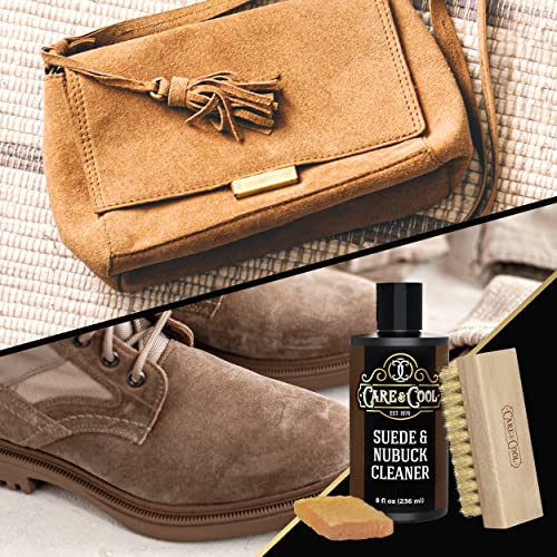 Care & Cool Suede and Nubuck Cleaner Kit (8 oz) Restores Color & Vibrancy to Shoes Clothes, and Furniture (Essential Kit)4