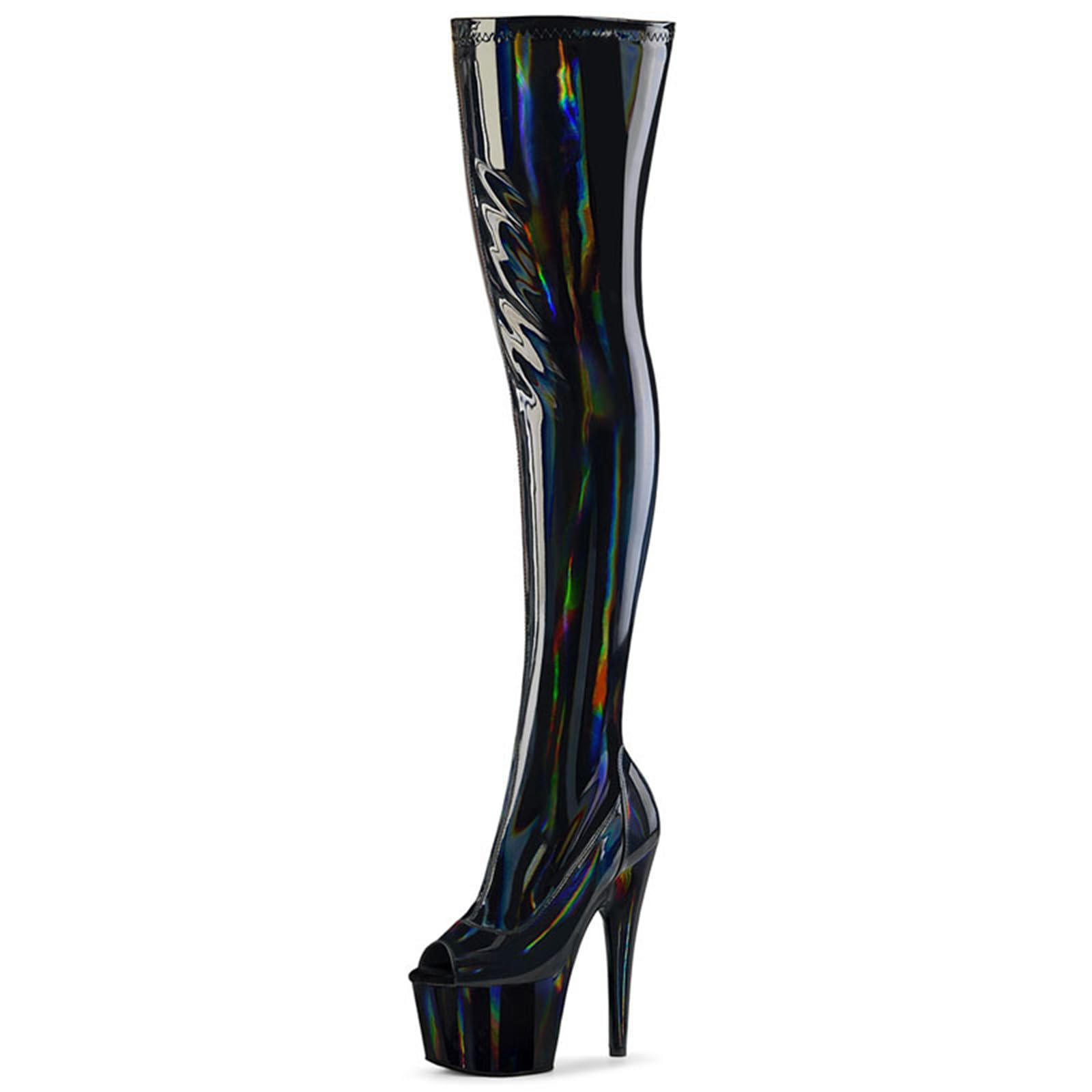 Open Toe Pesce Bocca Stivali Night Club Tacchi Alti 17CM Tacchi Alti Super Tacchi a Spillo Tacchi Pole Danza sopra Gli Stivali della Coscia del Ginocchio