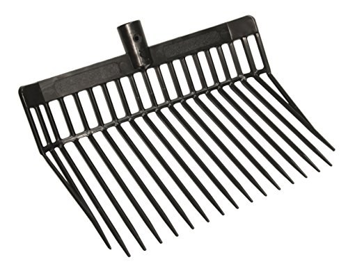 Kerbl Dunggabel Premium (Farbe schwarz, ohne Stiel, mit 17 Zinken, aus verschiedenen Kunststoffen, erhöhte UV-Stabilität) 323475
