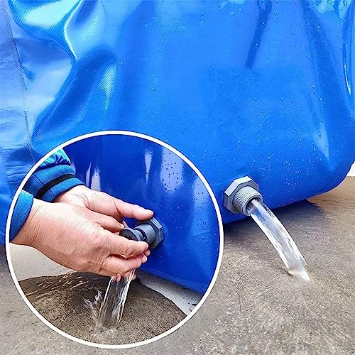 PVC Canvas Pond with Drain Valve - 0.5mm Temporary Holding Tank for Koi Fish and Turtles - Durable Water Storage Pool for Aquariums and Pools