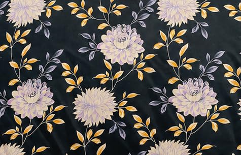 Image of DECOR2ADMIRE 300 Thread Count Premium Cotton Printed Single Bedsheet with One Pillow Covers for Home 60 Inches x 90 Inches (Royal Floral Print, Single 60 inch x 90 inch)