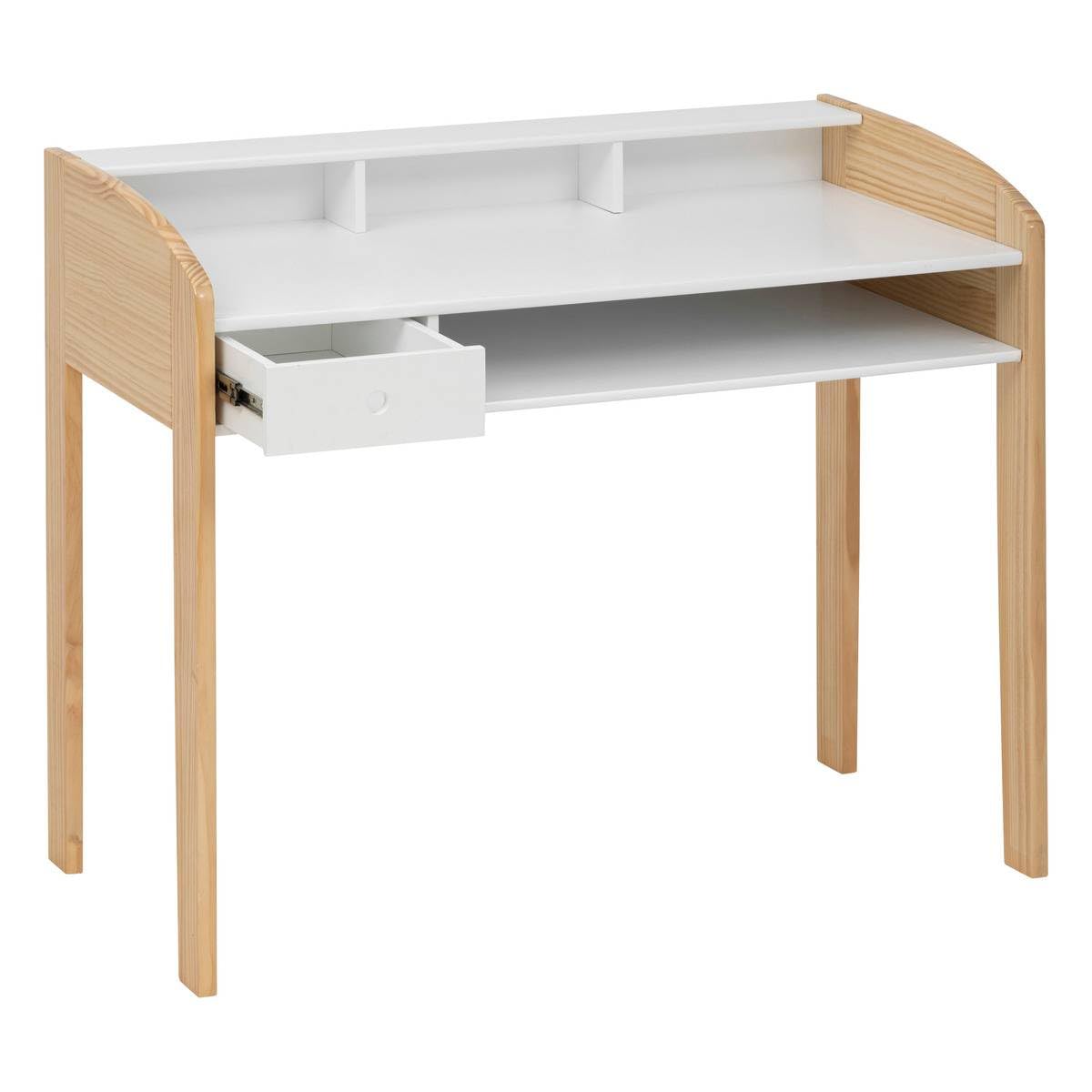 Atmosphera - Bureau Enfant Primaire l100cm Blanc en Bois