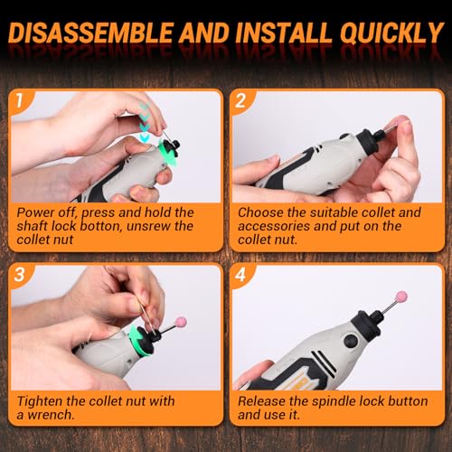 Outil rotatif multifonction avec kit de forets électriques pour graver sans effort - 6
