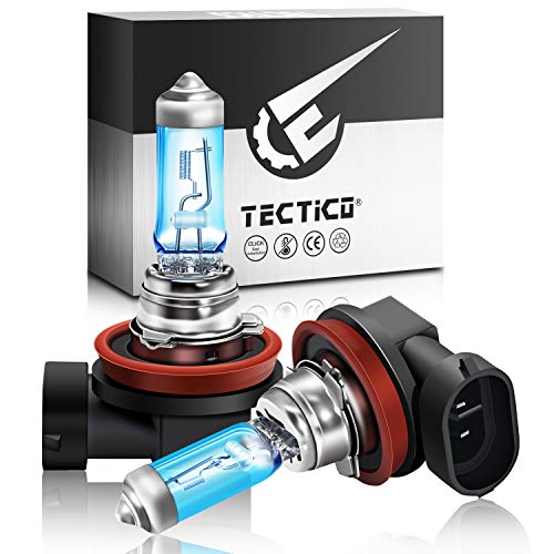 TECTICO H8 Nebelscheinwerfer Halogen Birne 12V 35W Warmweiß +130% Ultra Heller Nebellichter Fog Lights Auto Lampe Ersatz, 2 Stücke