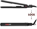MHU Flat Iron 1 Inch Professional Travel Portable Negative Ions Protect Hair Hair Straightener&Curler Anti frizz Dual Voltage Salon Floating Titanium Plate Hair Iron Fast Heat Adjustable Temp Black