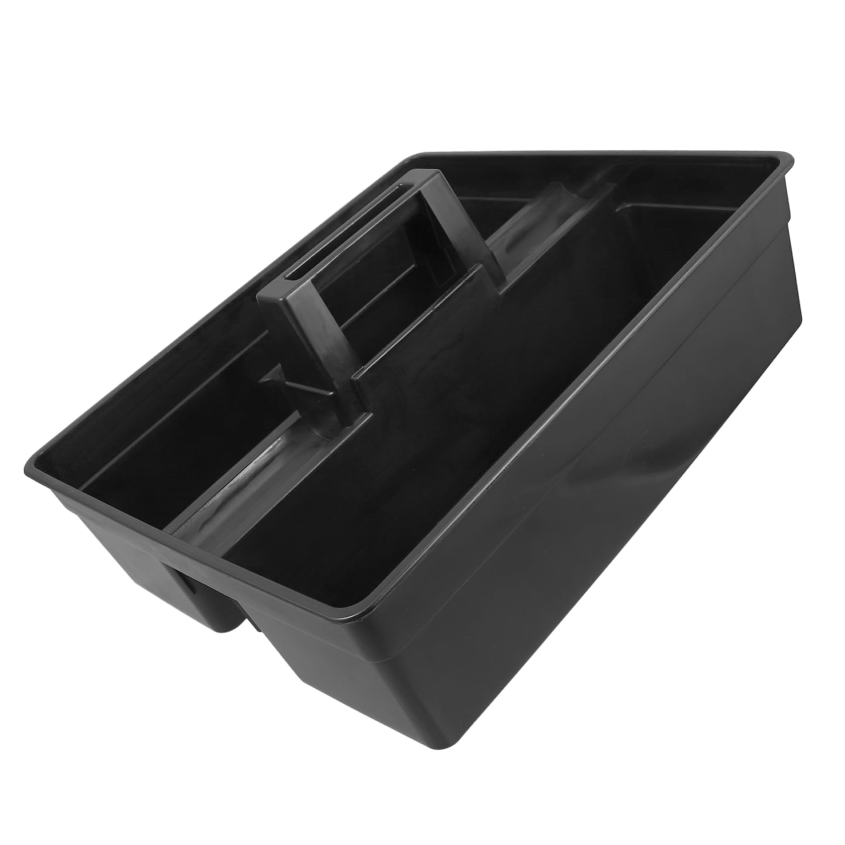 Poignée pratique et plastique robuste pour ce caddy de nettoyage noir polyvalent