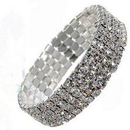 Fashion Crystal Wedding/Sweet Sixteen/Quinceanera/Birthday Bracelets Bangle (4 Rows)