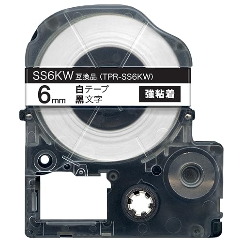 Amazon | キングジム用 テプラ PRO 互換 テープカートリッジ SS6KW 6mm