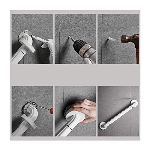 Maniglia di sicurezza per bagno, corrimano antiscivolo, per casa e hotel, adatto per anziani disabili e donne incinte, per bagno, doccia, WC (58,3 cm)