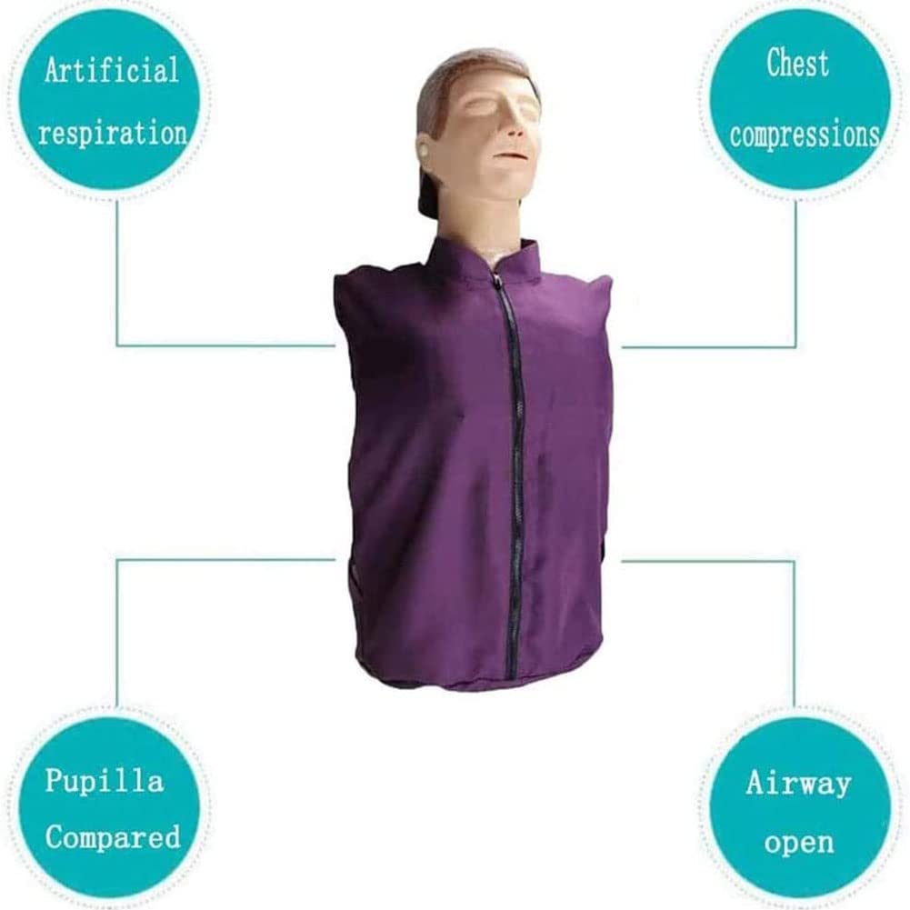 Maniquí de Entrenamiento de RCP con Accesorios médicos Modelo de Entrenamiento de compresiones torácicas para Entrenamiento médico, Modelo médico de Entrenamiento de Primeros Auxilios