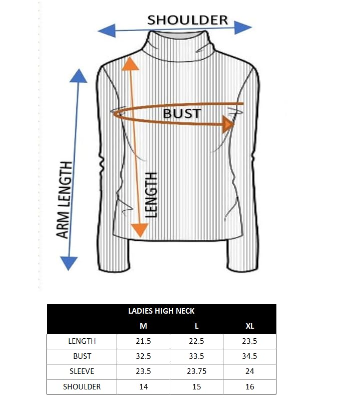 Image of Kepa Women Cotton High Neck Top Full Sleeve T Shirt
