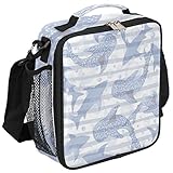 Alta capacità: questo portapranzo per studenti misura 20 x 3,5 x 20 cm (altezza x larghezza). 1 scomparto principale con cerniera, abbastanza grande per tutti i vostri pranzi (scatole per il pranzo), lattine, frutta, snack, panini, ecc. che vuoi. All'interno c'è 1 tasca in rete con cerniera per riporre facilmente posate, chiavi, carte, tovaglioli, ecc. 1 tasca laterale esterna può contenere una bottiglia d'acqua o un ombrello pieghevole.