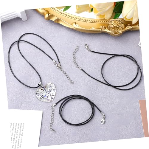 Cordon Colliers avec Fermoir Fil Ciré pour Bracelets Corde De Cire Noir 400 Pcs - 8