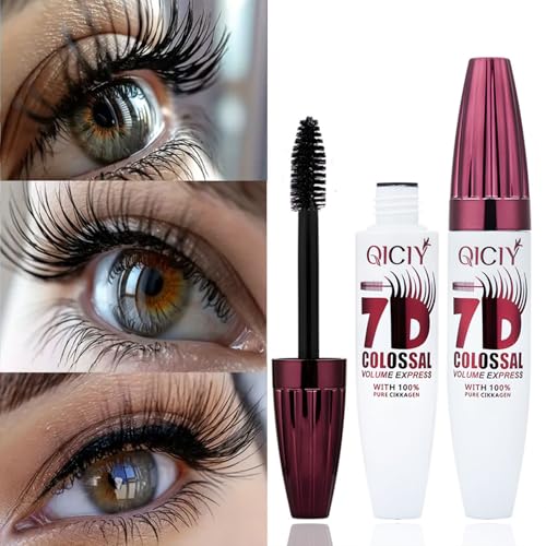 Image of 7D Mascara Ultra Black Volumizing & Lengthening, Waterproof Smudge Proof, Curling Effect, 24H Flawless Wear