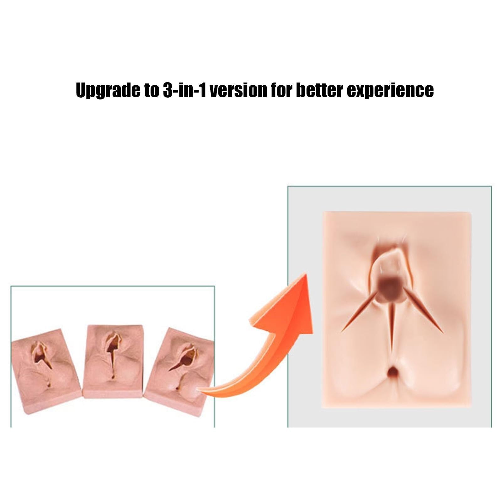 Simulador de sutura de episiotomía de laceración, Modelo de práctica de sutura perineal de incisión de Vulva Femenina, para práctica de demostración de enseñanza médica